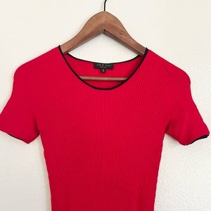 Rag & Bone - Short sleeve ribbed stretch midi dress